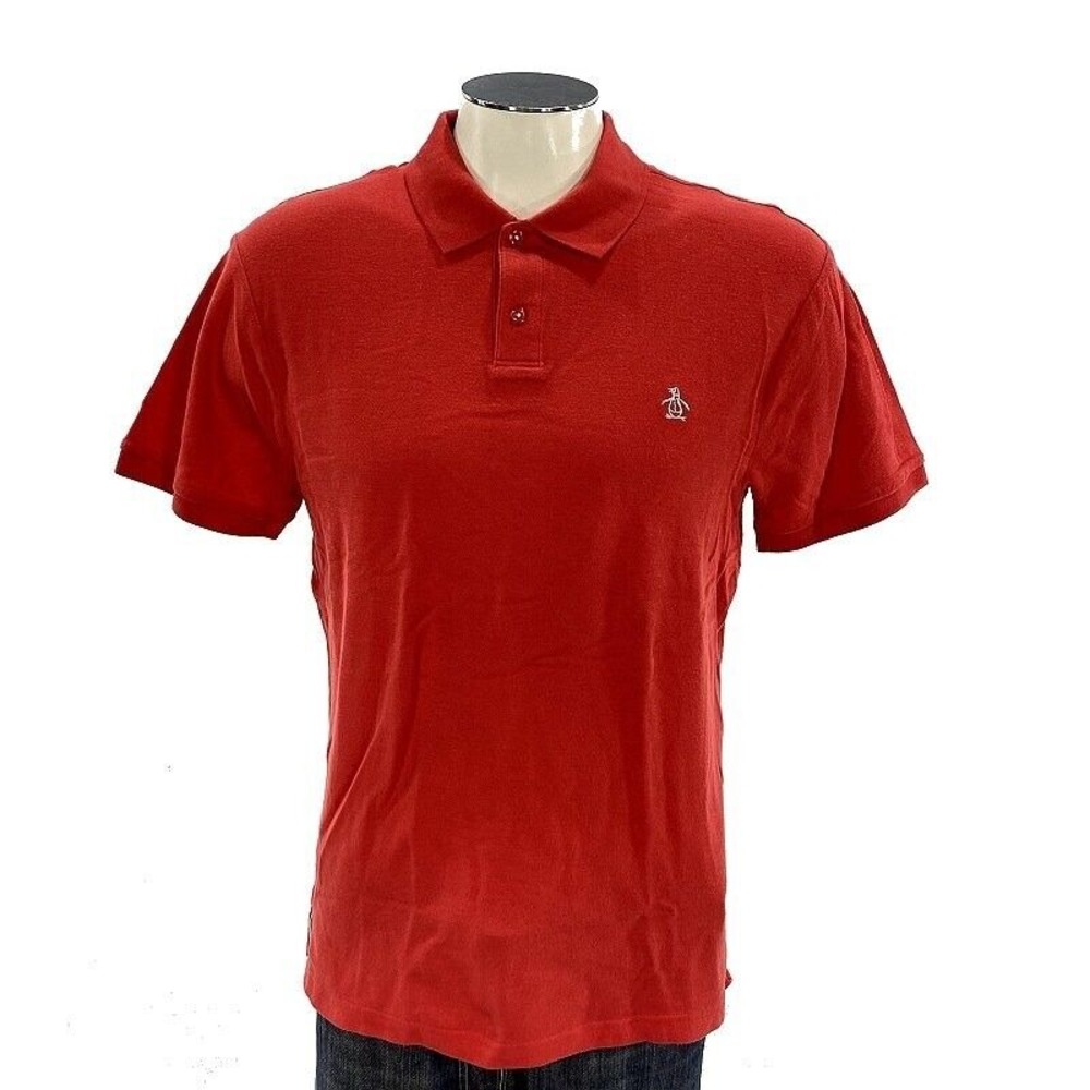 Original Penguin‎ Classic Fit Polo Shirt L Red Golf Skate Mens